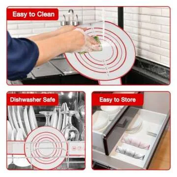 Silicone Bread Sling Dutch Oven Liners Sourdough Bread Baking Supplies Baking Mat With Extra Long Handles for Transfer Dough Pastry Pizza Non-Stick Reusable Heat Resistant 8.3 Inch 2 Pack