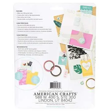 We R Memory Keepers Pocket Maker Punch Board, 6-Piece, Create Pockets to Store Keepsakes Over 100 Pocket Sizes, for Journaling, Scrapbooking, & More