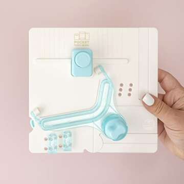 We R Memory Keepers Pocket Maker Punch Board, 6-Piece, Create Pockets to Store Keepsakes Over 100 Pocket Sizes, for Journaling, Scrapbooking, & More