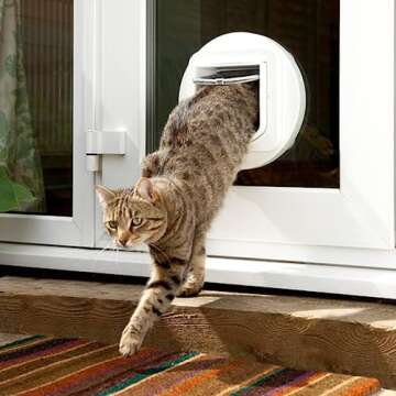 SureFlap - Sure Petcare Microchip Cat Flap, White, Scans Pet's ID on Entry, Check Your Cat's Size,Fl...