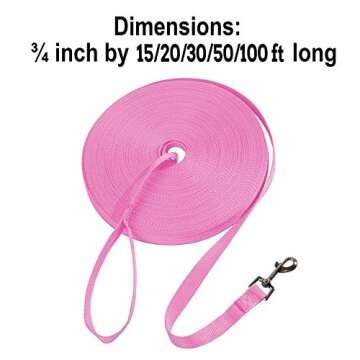 Hi Kiss 50ft Dog Training Leash - Perfect for Training & Play