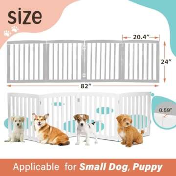 Elegant Wood Dog Gate Pet Gate for Indoor Use 82x24 Inches