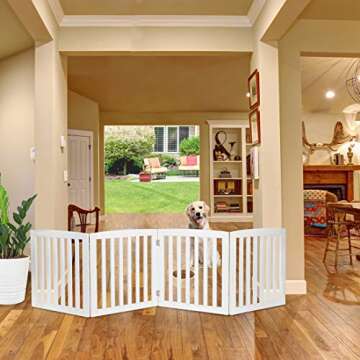 Extra Wide Wooden Dog Gate - Stylish and Functional