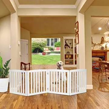 Extra Wide Wooden Dog Gate - Stylish and Functional