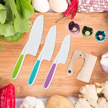 12-Piece Kids Kitchen Knife Set for Safe Cooking Fun