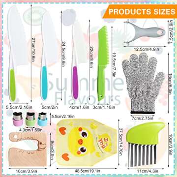 12-Piece Kids Kitchen Knife Set for Safe Cooking Fun