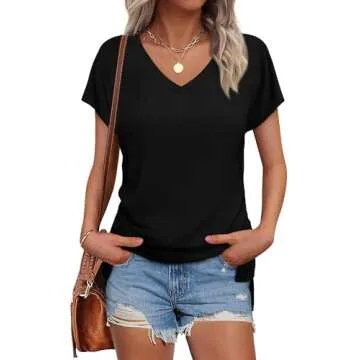 Trendy WIHOLL Women’s V Neck Casual Summer T-Shirts