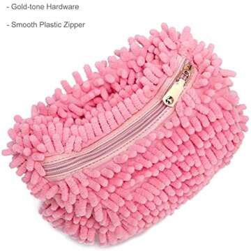 CATMICOO Y2K Fuzzy Purse, Fluffy Tote Bag, Cute Plush Purse for Women, Light Pink