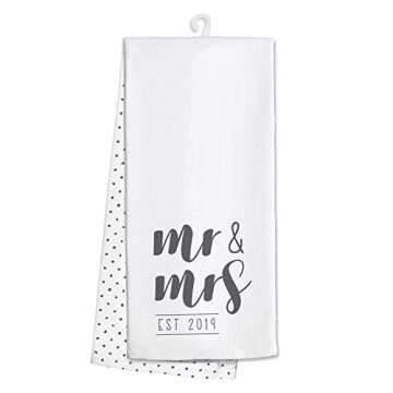 Swig Life 100% Cotton Kitchen and Bar Towel - Mr. & Mrs. Est 2019