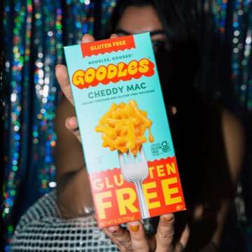 GOODLES Gluten-Free Cheddy Mac 6-pack, 6oz - 13g Protein & 4g Fiber per serving, 21 Nutrients from Plants and Made with REAL Cheese | Kosher | Certified Gluten Free