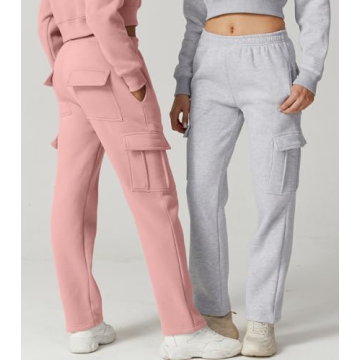 QINSEN Women's Fleece Sweatpants for Winter Comfort