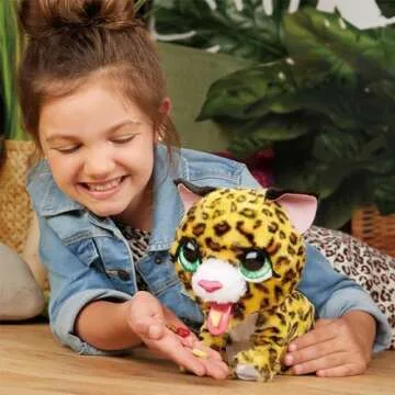 Just Play furReal Lil Wilds Lolly The Leopard Interactive 8-inch Plush Stuffed Animal with Over 35 S...