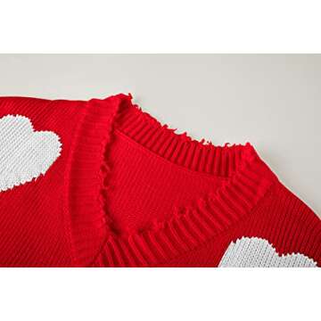 Women's Heart Pattern Ripped Sweater for Trendy Looks