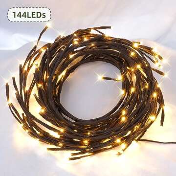 YEPDIN Artificial Vine Lights - 160 LEDs for Indoor Decoration