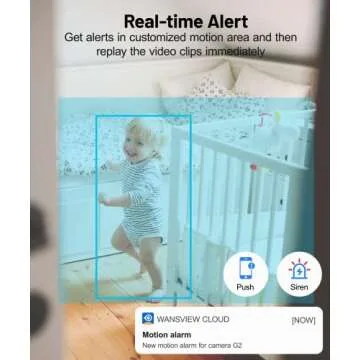 GALAYOU Indoor Security Camera 2K, Pet Camera, 360 Degree WiFi Home Security Camera for Baby/Elder/Nanny with Night Vision, Siren, 24/7 SD Card Storage, Works with Alexa and Google Assistant G2