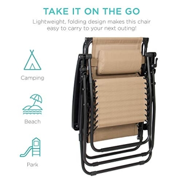 Best Choice Folding Zero Gravity Chair with Sunshade