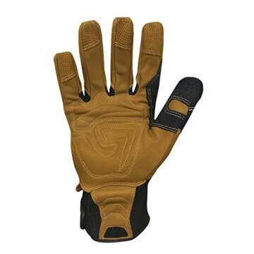 Ironclad Ranchworx Work Gloves RWG2, Premier Leather Work Glove, Performance Fit, Durable, Machine W...