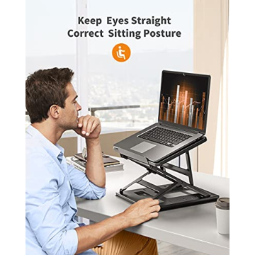 HUANUO Adjustable Laptop Stand - Ergonomic & Portable