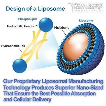 ADVANCED THERAPEUTIC MEDICINALS Advanced Liposomal Glutathione Supplement | 4 oz 500mg | Organic Nano Glutathione Liposomal Liquid | L-Glutathione Reduced Liposomes No Soy, Non GMO, Vegan, USA