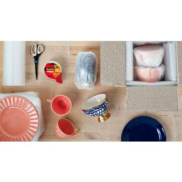 Scotch Long Lasting Storage Packing Tape, Clear, Storage Tape for Storing Away Christmas Decorations, 1.88 in x 54.6 yd,2 Rolls