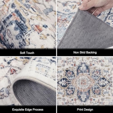 Homcomoda Vintage 2x6 Non-Slip Washable Runner Rug