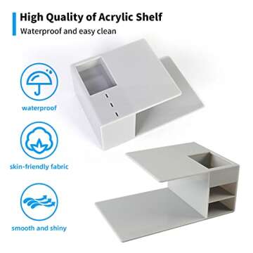 Eyelash Extension Pillow Shelf Stand, Makeup Tool Display Cabinet Shelves, Tool Organizer For Eyelash Extension Pillow - Grey