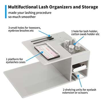 Eyelash Extension Pillow Shelf Stand, Makeup Tool Display Cabinet Shelves, Tool Organizer For Eyelash Extension Pillow - Grey