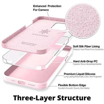 IceSword Pink Silicone Case for iPhone 12 Pro Max