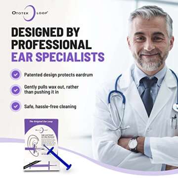 Ototek Loop - Ear Wax Removal and Cleaning Scoop Tool - Plastic Ear Care Product for Earwax Removal (Varied Colors)