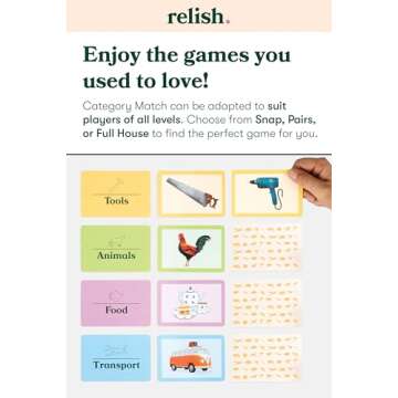 Relish Category Snap - Matching Card Game, Dementia Activities for Seniors, Alzheimer's Products