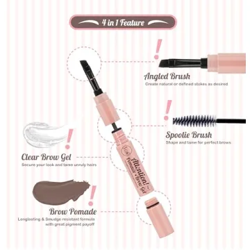 J.CAT BEAUTY 4-in-1 Brow Pomade & Gel - Ebony