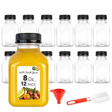 8 oz Reusable Juice Bottles - Ideal for Kids & Family