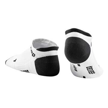 CEP Women's Compression Socks Compresion No Show Socks 3.0, White/Dark Grey II