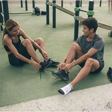 CEP Women's Compression Socks Compresion No Show Socks 3.0, White/Dark Grey II