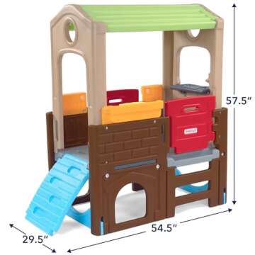Simplay3 Young Explorers Discovery Playhouse - Indoor or Outdoor Clubhouse and Activity Playset for ...