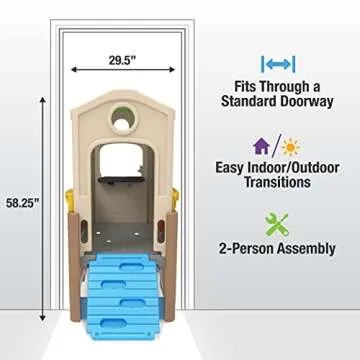 Simplay3 Young Explorers Discovery Playhouse - Indoor or Outdoor Clubhouse and Activity Playset for Toddlers and Kids, Made in USA