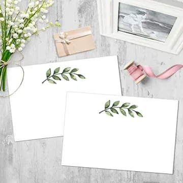Elegant 321Done 4x6 Greenery Note Cards - 50 Pack