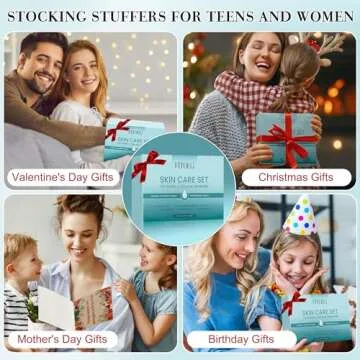 Teen Woman Gifts,Skin Care,Skincare,Hydrate,Oil Control,Pore Shrinking,Anti-Allergy Facial Skin Care Routine Set Kit Products Gift for Teen Stocking Stuffers Girls Boys 10-12 16-18 &Women for All Skin