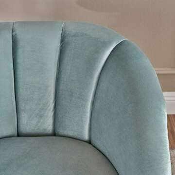 Christopher Knight Amaia Velvet Club Chair - Seafoam Blue