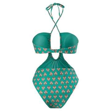 IDOPIP Floral Print One Piece Swimsuit with Beach Cover Up Wrap Skirt Set