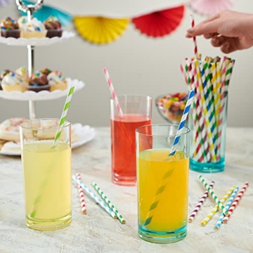 Vibrant Eco-Friendly Paper Straws - 200 Pack