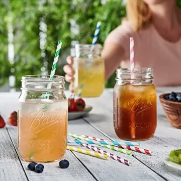 Vibrant Eco-Friendly Paper Straws - 200 Pack