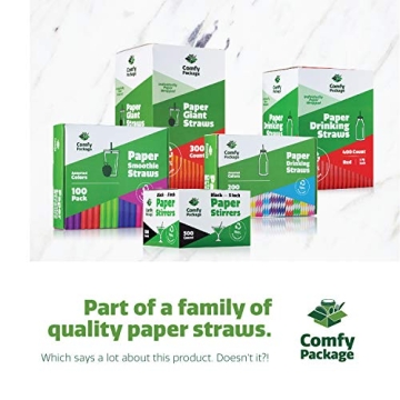 Vibrant Eco-Friendly Paper Straws - 200 Pack