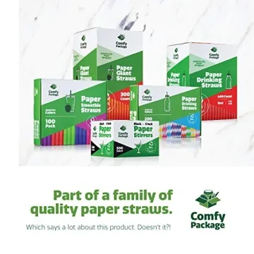 Vibrant Eco-Friendly Paper Straws - 200 Pack