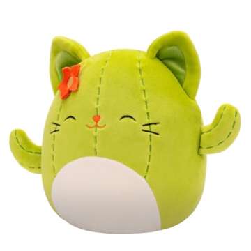 Squishmallows Original 8-Inch Ms. Miss Green Cactus Cat Plush Toy - Official Jazwares Product