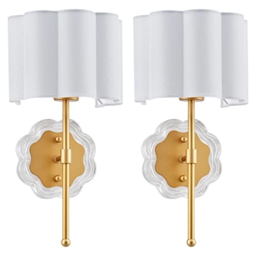 MhyTogn Flower-Shaped Ceiling Light & Sconce Set