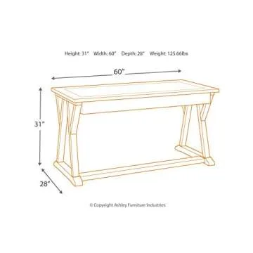 Jonileene Farmhouse Home Office Desk in White & Gray