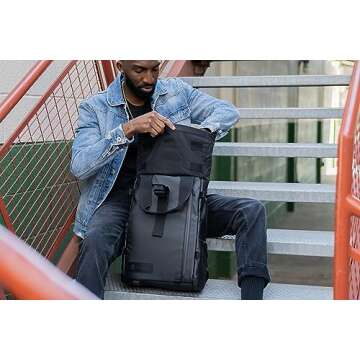 WANDRD PRVKE Lite - Photography Bag - Water Resistant Camera Backpack for Photographers - Anti-Theft Travel Bag with 14-Inch Laptop Sleeve and Fleece-Lined Pockets (Black)