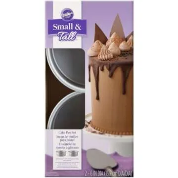 Wilton Small and Tall Aluminum 2 x 6-inch Layer Cake Pan Set, 2- Piece