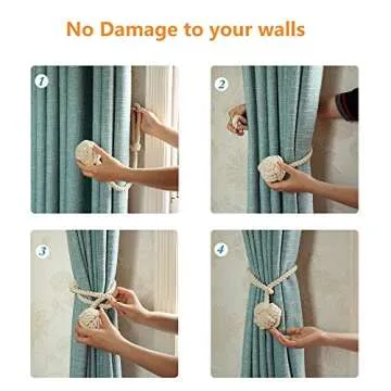 Stylish and Durable Melaluxe Curtain Tiebacks Pack